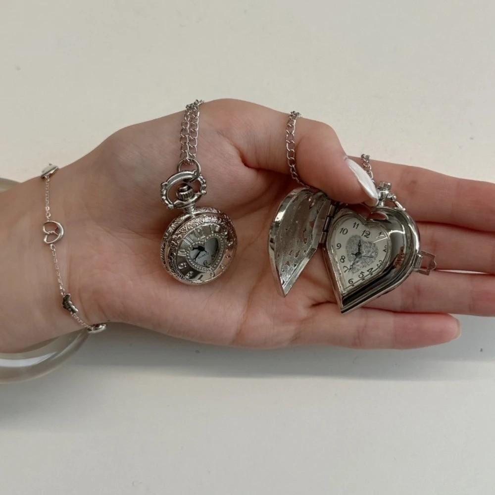 Mode Stil Hohlherz Taschenuhr Schlüsselanhänger Design Anhänger Schmuck Steampunk Uhr Paar