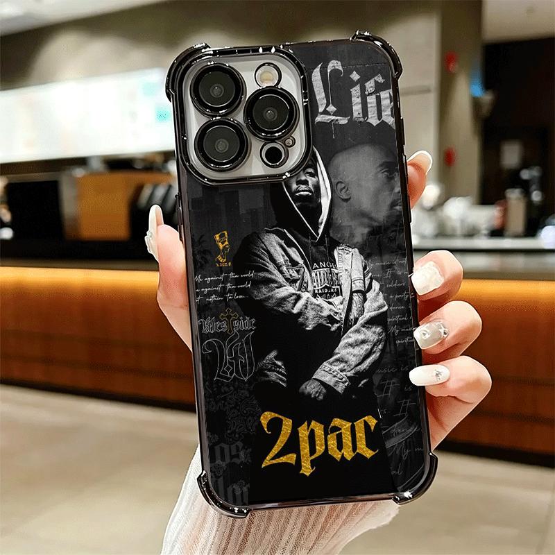 Rapper 2pac Singer Tupac Soft Phone Case For iPhone 15 16 17 Air 14 Pro Max 16E Plus 13 12 Mini Plating Anti-Fall Fundas