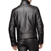 Handmade Fashionable Men's Jacket Black Leather Genuine Lambskin Stylish Biker Casual Wear