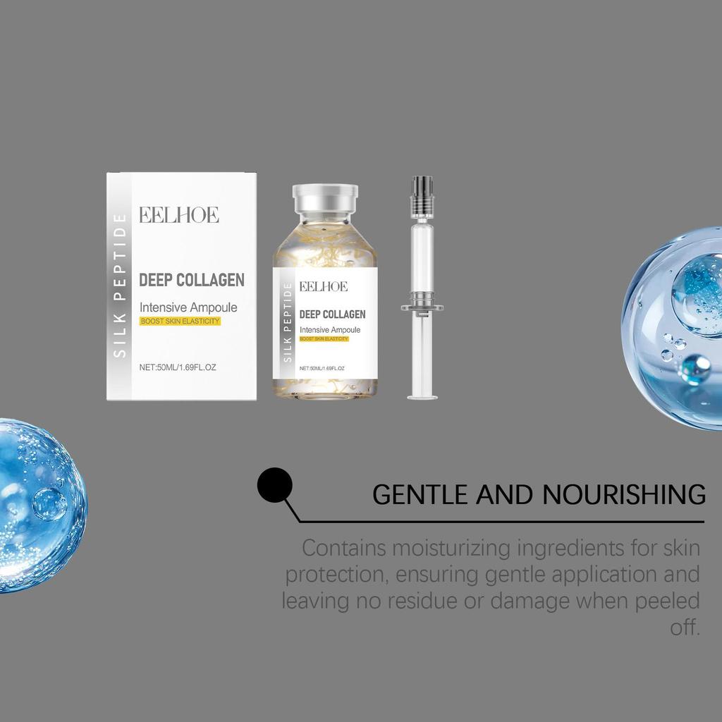 Deep Collagen Intensive Ampoule,Korean Facial Glass Skin Care Serum,Nicotinamide Hyaluronic Acid Moisturizing,Boost Elasticity