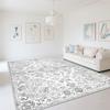 White Color Persian Room Decoration Aesthetic Bedroom Carpet Bohemian Rug Non-slip Parlor Washable Coffee Tables Mat Easy Clean
