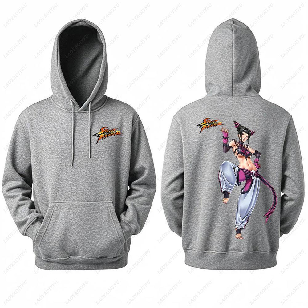 Unisex Chun Li Street Fighter Long Sleeve Hoodie Autumn Winter Fashion Harajuku Streetwear Tops for Men Man hoodies men clothin