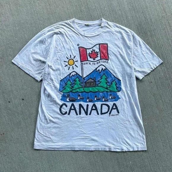Vintage 1992 CANADA T-Shirt Size XL S