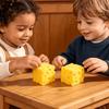 5cm Cheese Squeezed Toy Super Soft TPR Fidget Toy Creative Cheese Squishy Toy  for Kids Adults