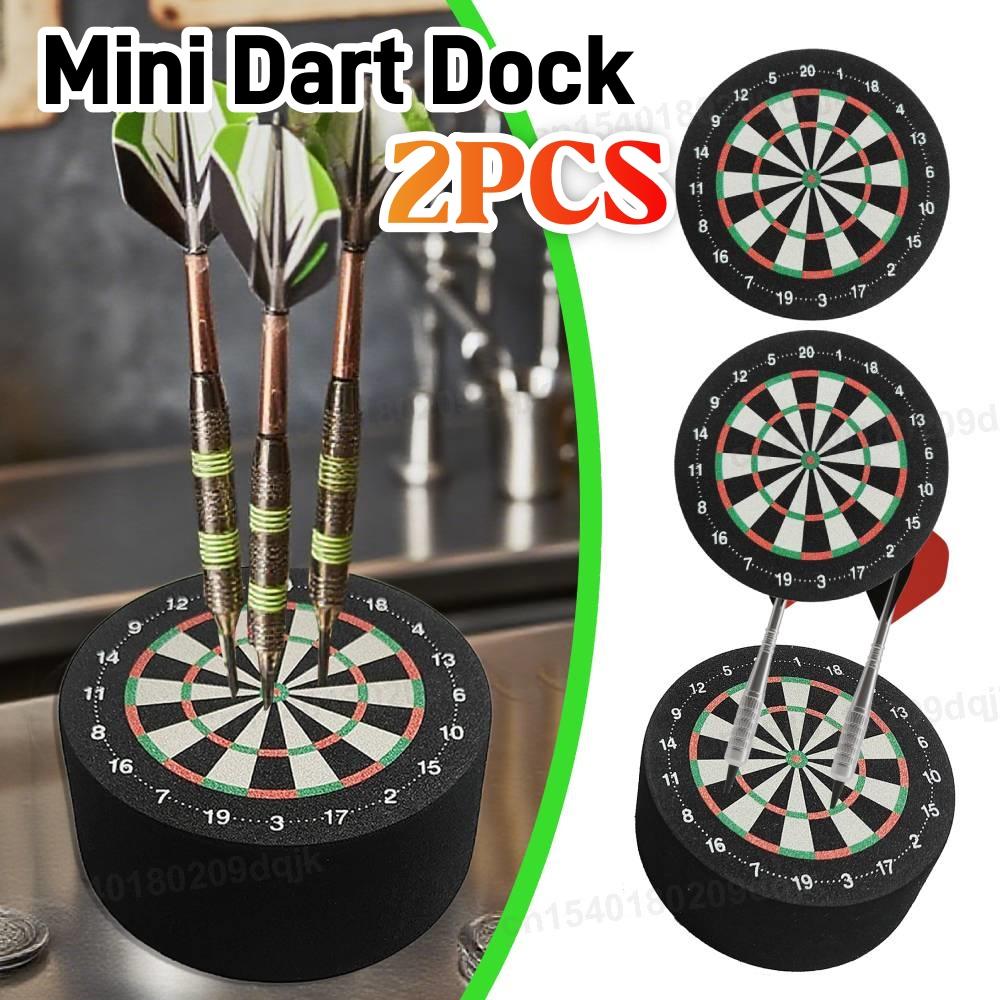 2PCS Mini Dart Holder EVA Foam Mini Dart Dock Dart Base Station Dartboard Design Soft Dart Stand Outdoor Home Family Party Games