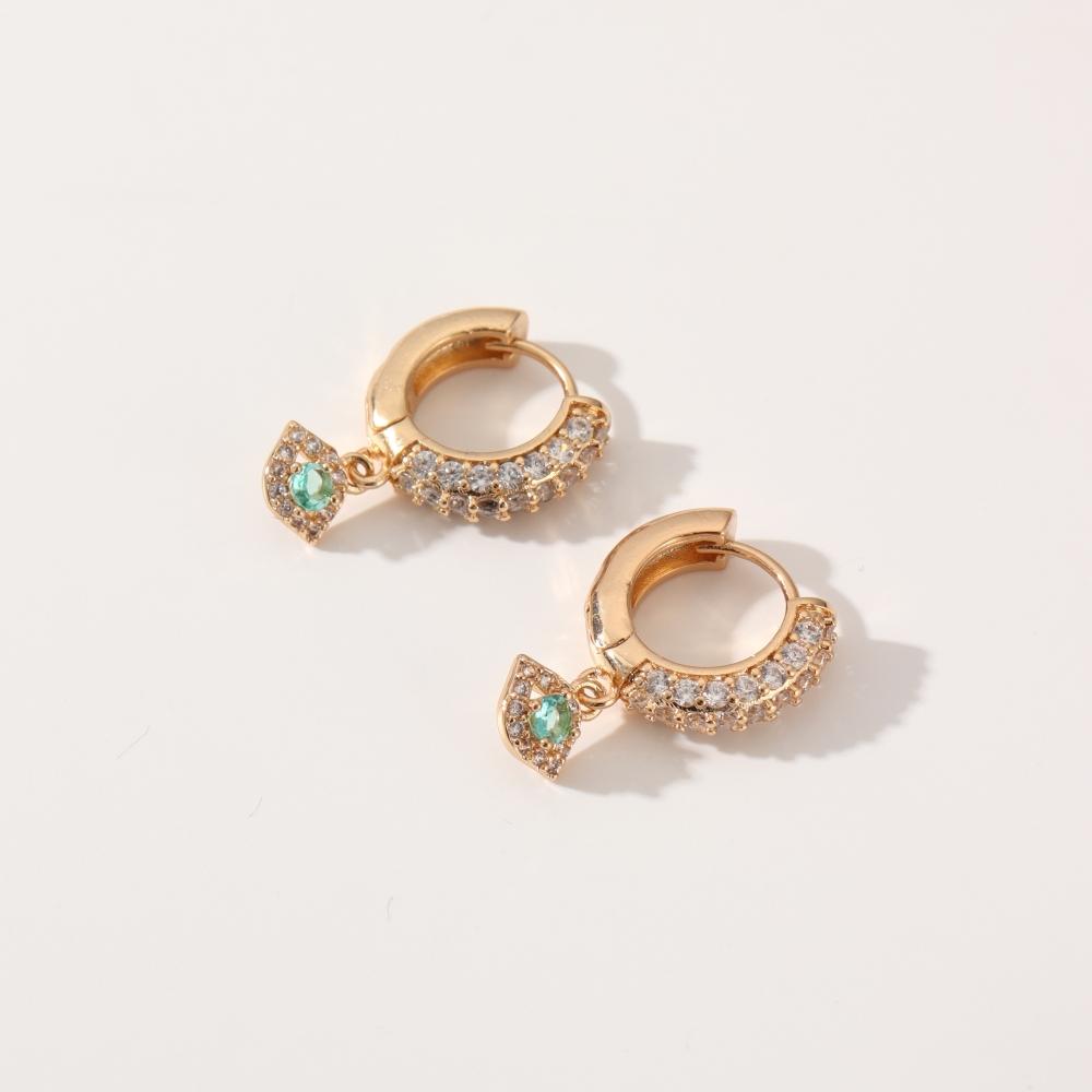 Fashion Eye Dangle Earrings for Women Cubic Zirconia Daily Jewelry Party Accessories