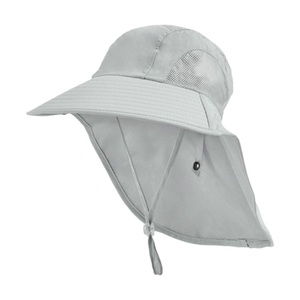 Solid Color Sunscreen Cap Wide Brim Summer Sun Hat Fashion Children Bucket Hat  Camping