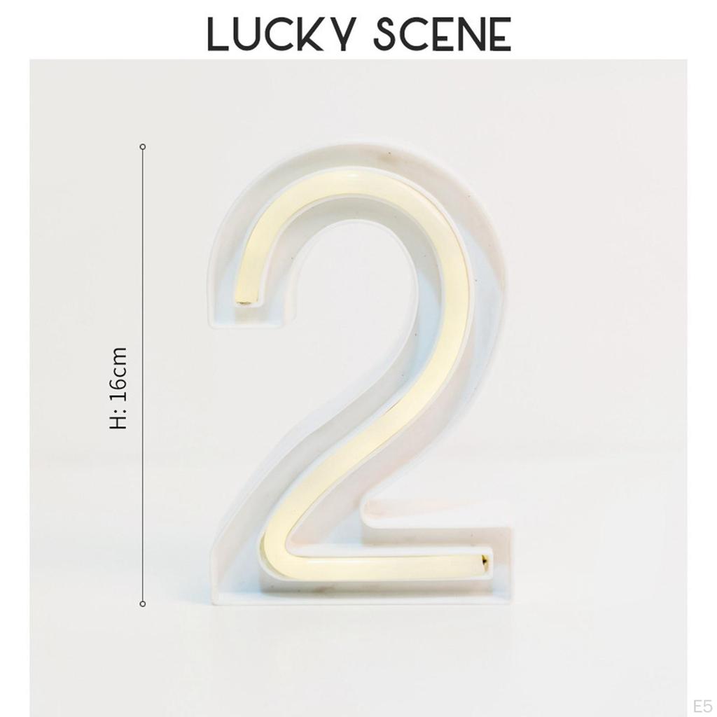 for Bedroom, Battery , Neon Number Sign Birthday Anniversary