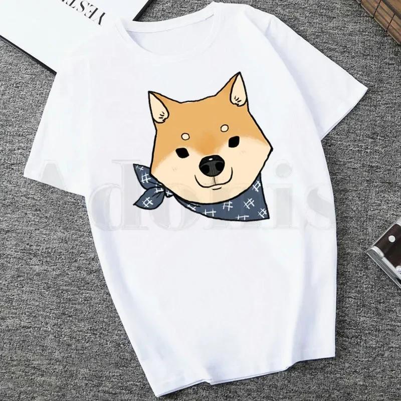 Funny Animal Dogs Kawaii Japanese Shiba Inu Women Cartoon Mom Summer Print Lady Tshirts Top T Shirt Ladies Womens Graphic