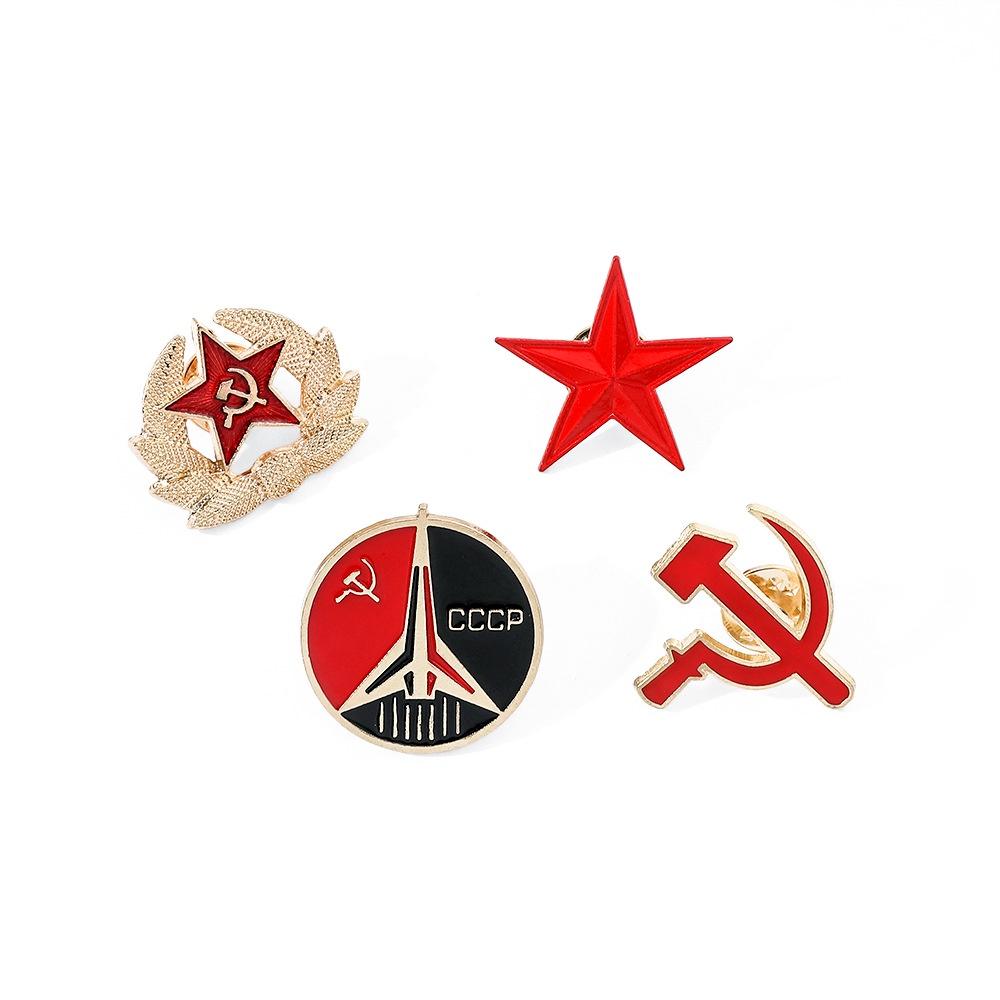 Pin Communist Fashionable Cartoon Character Alloy Brooch Metal Accessory