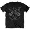 Men's Johnny Cash Walk The Line Slim Fit T-shirt Large Black