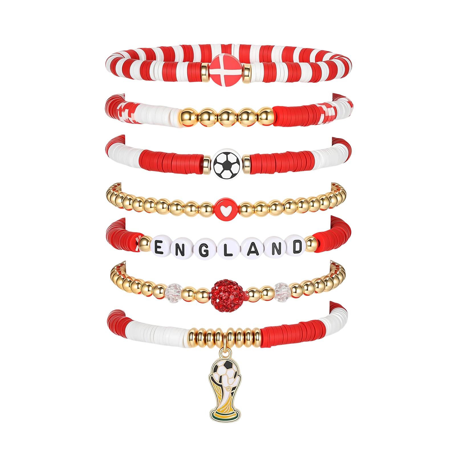 Футбольная спортивная команда День игры Браслет Наборные браслеты с бусинами ONE SIZE