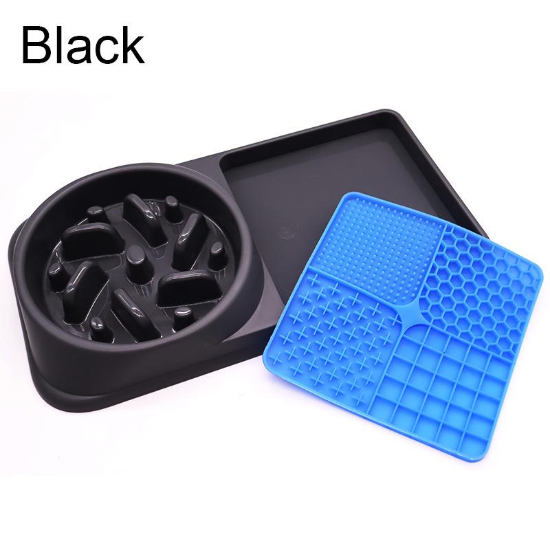 Silicone 2in1 Dog Lick Mat for Dogs Pet Food Plate Slow Eating Bowl Extended Eating Time Convenient Pets Accessories Supplies
