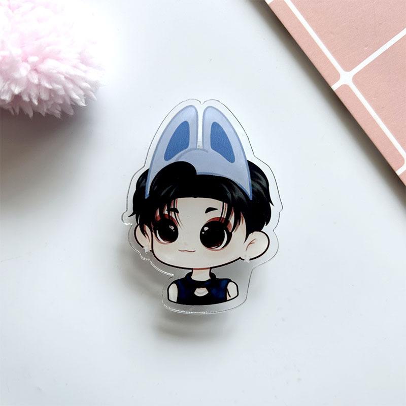 New Straykids Cartoon Acrylic Double Sided Stand Up Skzoo Desktop Ornament Accessories Star Surrounding Fans Gifts