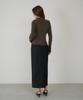 DEHEVE Wool Mock-Neck Wrap Long Sleeve [Khaki]