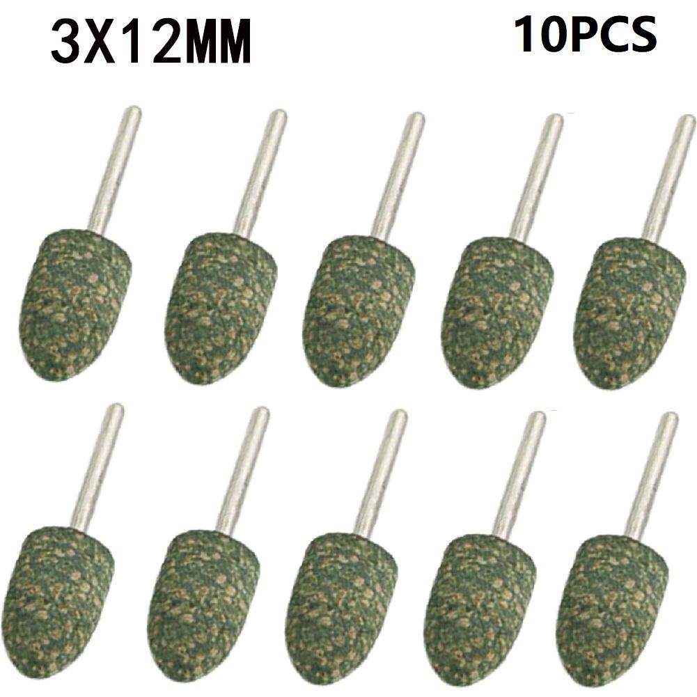 Polishing Burrs Improve Your Workpiece Finish with 10pcs 4 12mm Conical Rubber Polishing Burrs for Rotary Tools