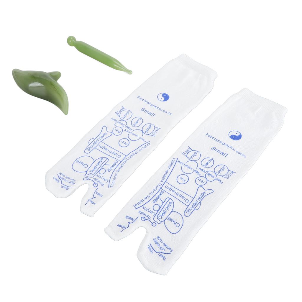 1 Pair Reflexology Socks with Trigger Point Massage Tools Foot Soreness Relief High Elastic Cotton Acupressure Massage Socks