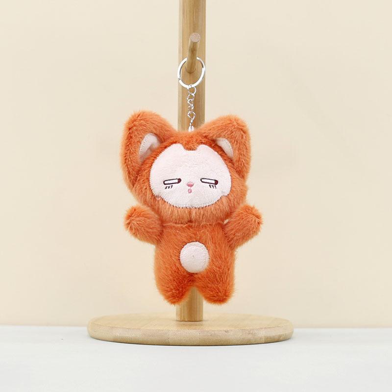 

Плюшевый лисенок Очаровательный кулон Милая мультяшная мягкая игрушка Идеальный подарок для детей и для сумок Eye Roll Fox