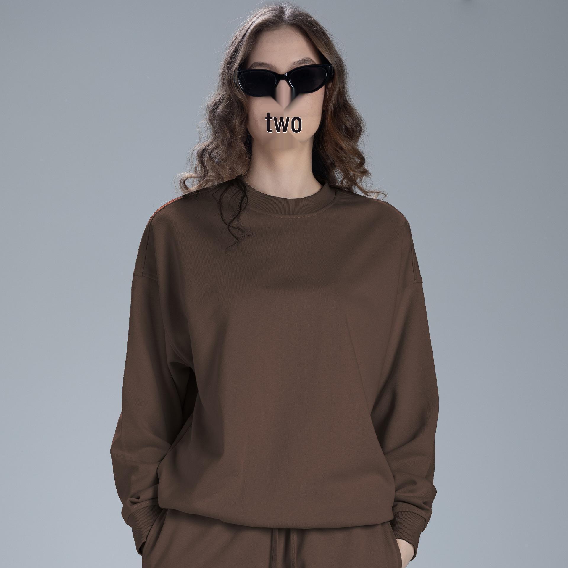 Women s Four Seasons Casual Sports Drape Hoodie with Round Neck and Long Sleeves Extra Large