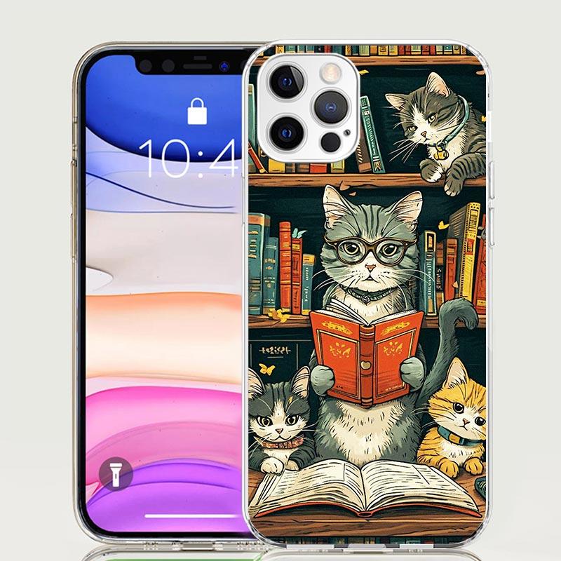 Read Books illustration Reading Phone Case for Apple iPhone 17 Air 16 15 Plus 14 + 13 Mini 12 11 Pro Max 7 8 SE 16Max Soft Shell