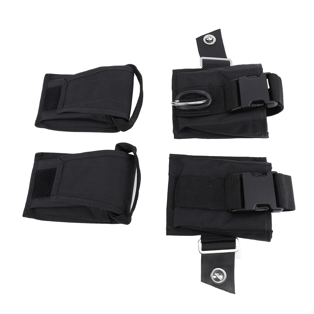 2PCS Scuba Weight Pocket with Quick Release Buckle Nylon Diver Weight Belt Bag Pouch for BCD Diving