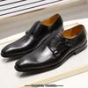 Fashion Luxury Mens Casual Shoes Elegant Office Business Wedding Dress Formal Shoe Comfortable Double Monk Strap Slip on Loafers for Men