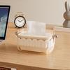 Cream Style Desktop Tissue Box