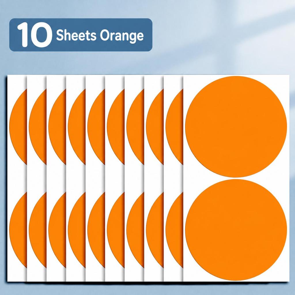 10 Sheets Round Dot Stickers Color Circle Labels Self Adhesive Color Coding Stickers for Office School Organization