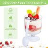 Nuogo 200 Pcs Dessert Cups with Spoons 100 Pcs 5 oz Mini Clear Plastic Parfait Cup with 100 Spoon Disposable Dessert Goblets Appetizer Cup for Summer