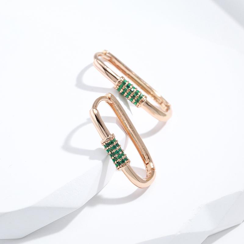 Boucles d'oreilles créoles minimalistes pour femmes, bijoux quotidiens de fête en Zircon multicouche