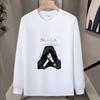 High-End Pure Cotton Men'S Trendy Long-Sleeved T-Shirt Bottoming Shirt Heavy Printing Men'S Clothing Simple And Versatile