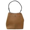 Metal Logo Adjustable Shoulder Strap Leather Tote Bag Medium Women Handbags Brown 151001-202