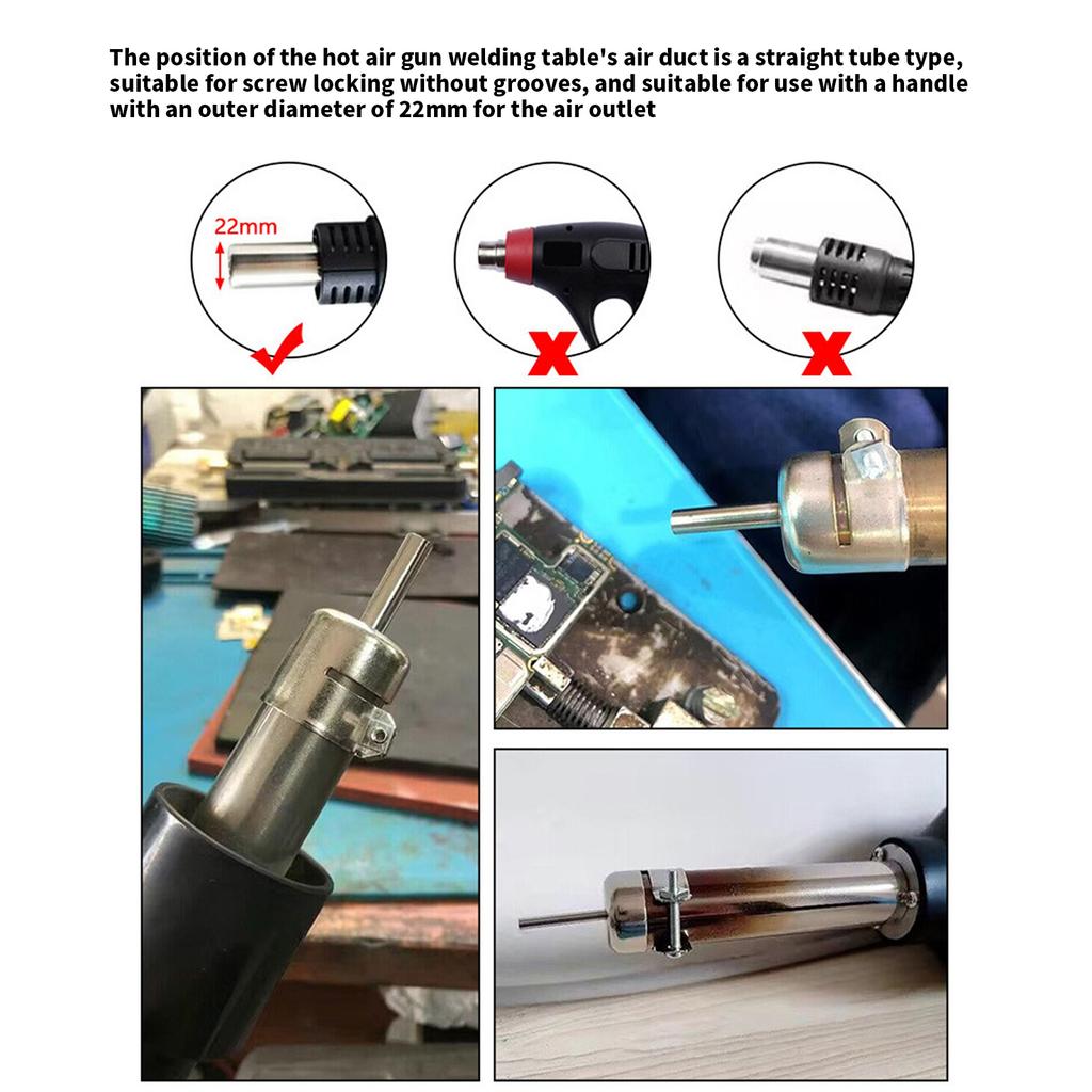 3pcs 45 Degree Angled Heat Guns Nozzle Attachments Set Hot Air Solder 45 Degree Tips Desoldering Station Repair Tools