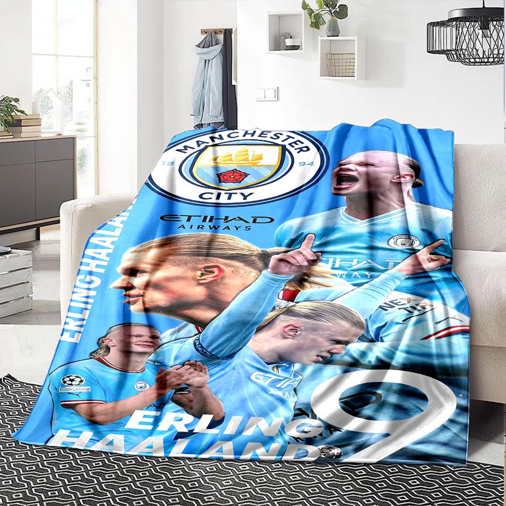 1pc Haaland13 Blanket, Gift, for Men and Women, Soft Blanket, Good for Sofa Bed Couch Travel, Lightweight Flannel Blanket