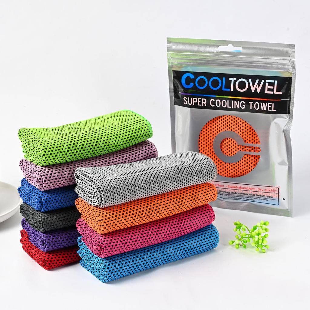 Cooling Sports Towel - Ice Towel for Outdoor Activities & Gym, Sweat-Absorbent with Printed Logo