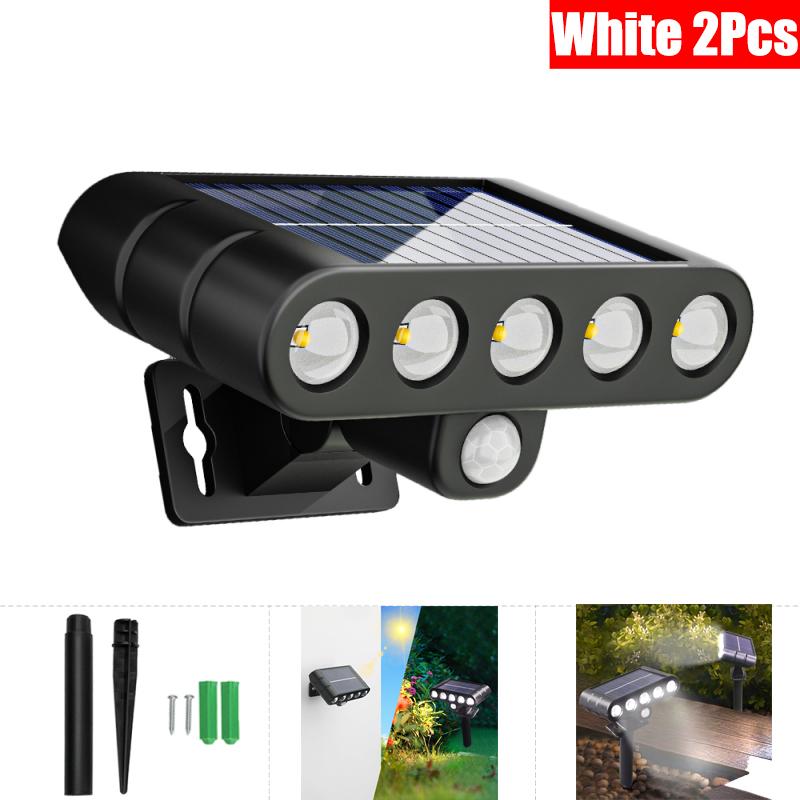 4/6/8PCS 108 COB Sensor Street 3 Light Modes Outdoor Waterproof Security Solar Lamps for Garden Patio Path Remote Control Light