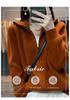 Women's Thick High Neck Zipper Cardigan - Loose Fit, Solid Color Long Sleeve Knit Sweater Coat