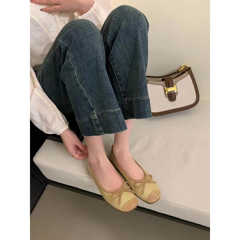 Gentle ballet ladyshoes flat shoes French retro soft sole silver new Chinese red single shoes spring small fragrant wind women's shoes