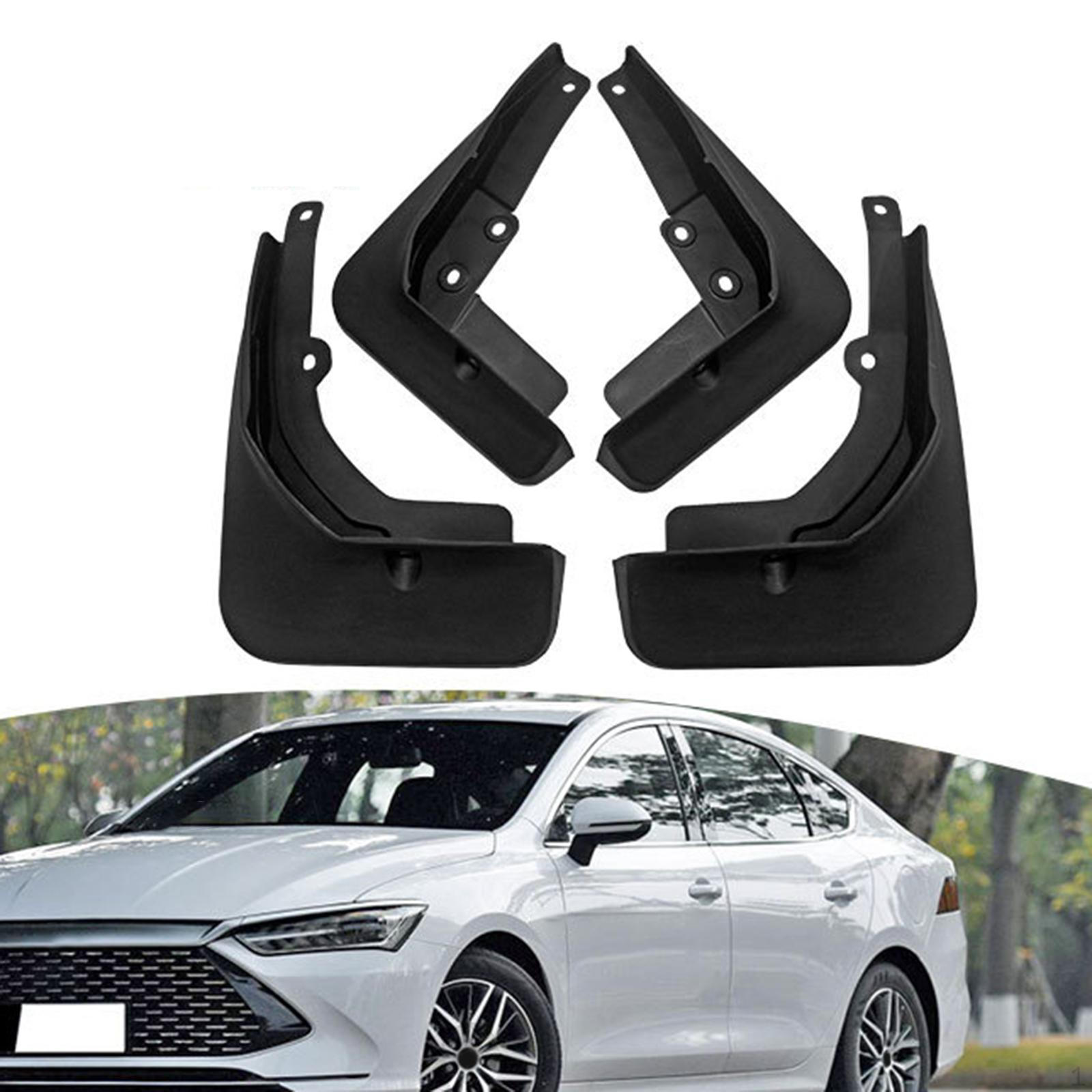 4Pcs Car Wheel Mud Flaps/ Accessories/ Exterior Parts/ Front Rear Mudflaps Mudguard Guards