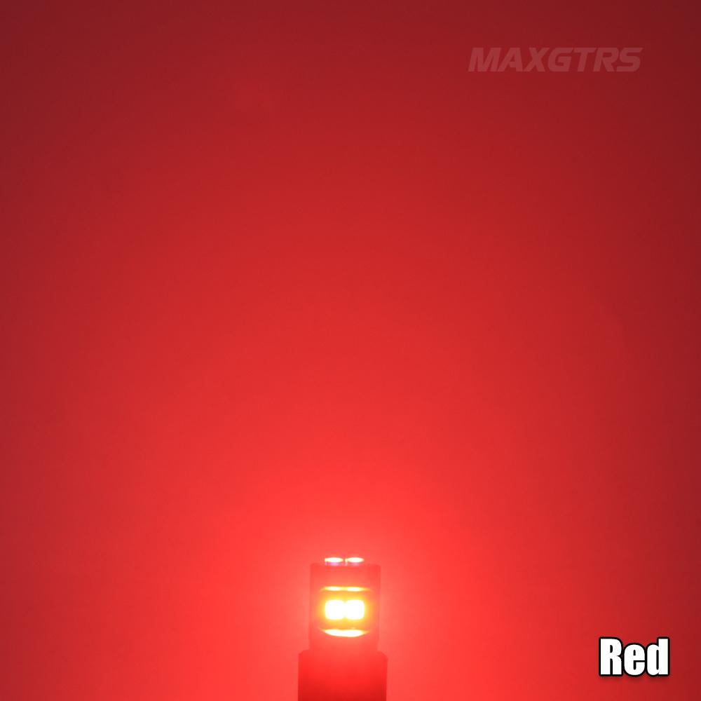 MAXGTRS 2x Super Bright T10 LED W5W 2020 Chips Car Side Interior Lights 194 168 Auto White/Yellow/Red Parking Marker Dome Lamps