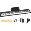 Digital Piano 88 Keys Semi Weighted Electric Keyboard Portable Black, for Beginners, 128 Tones, 128 Rhythms, Full-Size Electronic Piano