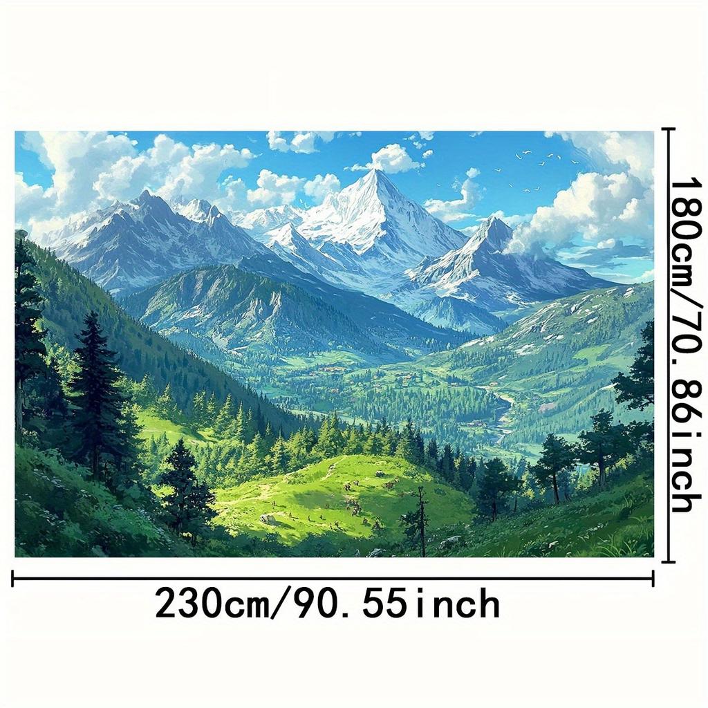1Pcs Natural Mountain Scenery Decoration Background Winter Backdrop Decorations For Photo Studio Photo Booth Christams Party
