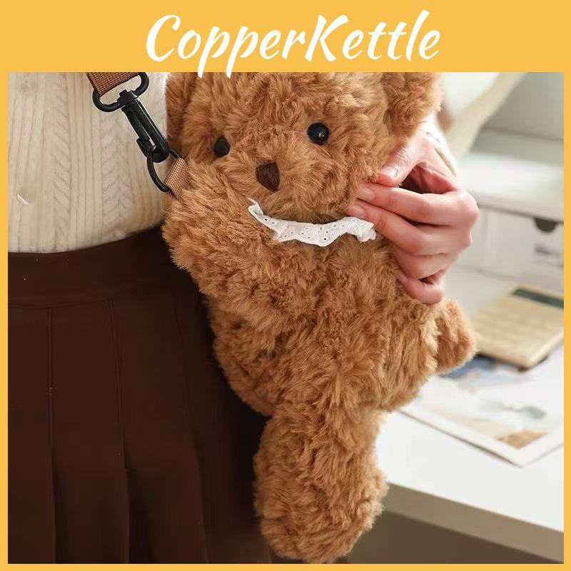 Bear Rabbit Sheep Elephant Plush Single Shoulder Crossbody Bag Animal Doll Toy