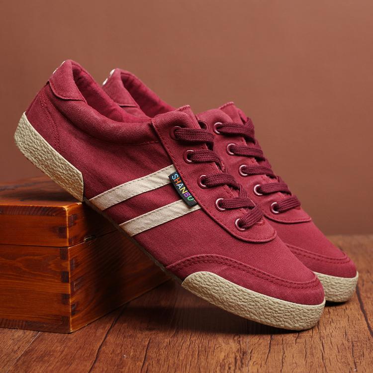 Round Toe High Quality Mens Canvas Shoes Flat Solid Summer Male Casual Shoes Lace Up Breathable Male Flat Casual Sneakers