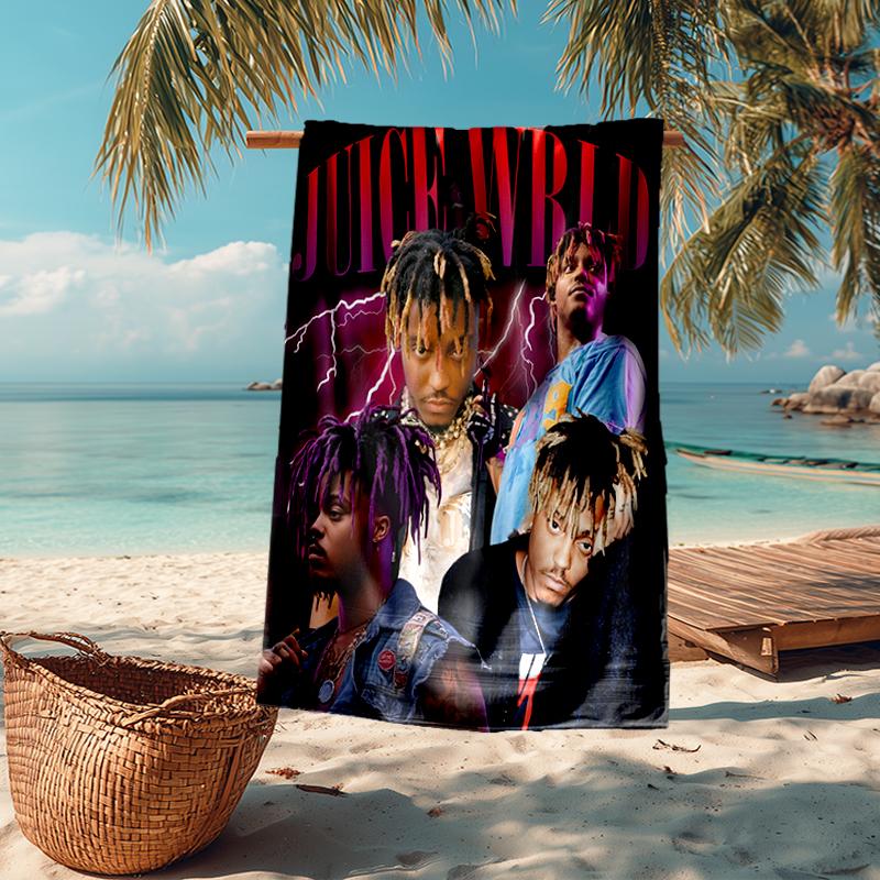 Ultra-Soft Beach Towel with Juice WRLD Theme,Ideal for Pool - Camping, Diving - Perfect Travel Essential, Vibrant Beach Towel.