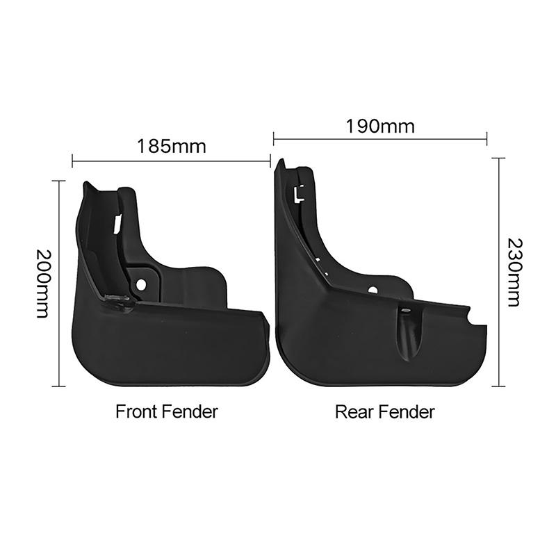 4 bucăți/set apărători de noroi pentru roți de mașină Accesorii pentru mașini apărători de protecție pentru roți din față spate Flares potrivite pentru BYD Yuan Plus Atto 3 EV