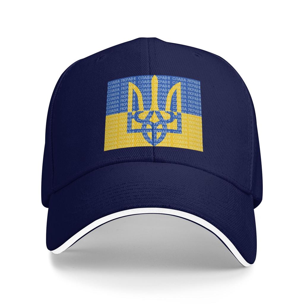 Ukraine Flag Trident Slava Ukraini Casual Baseball Cap Summer Trucker Hat Breathable Kpop Rock Snapback Cap Unisex Baseball Caps