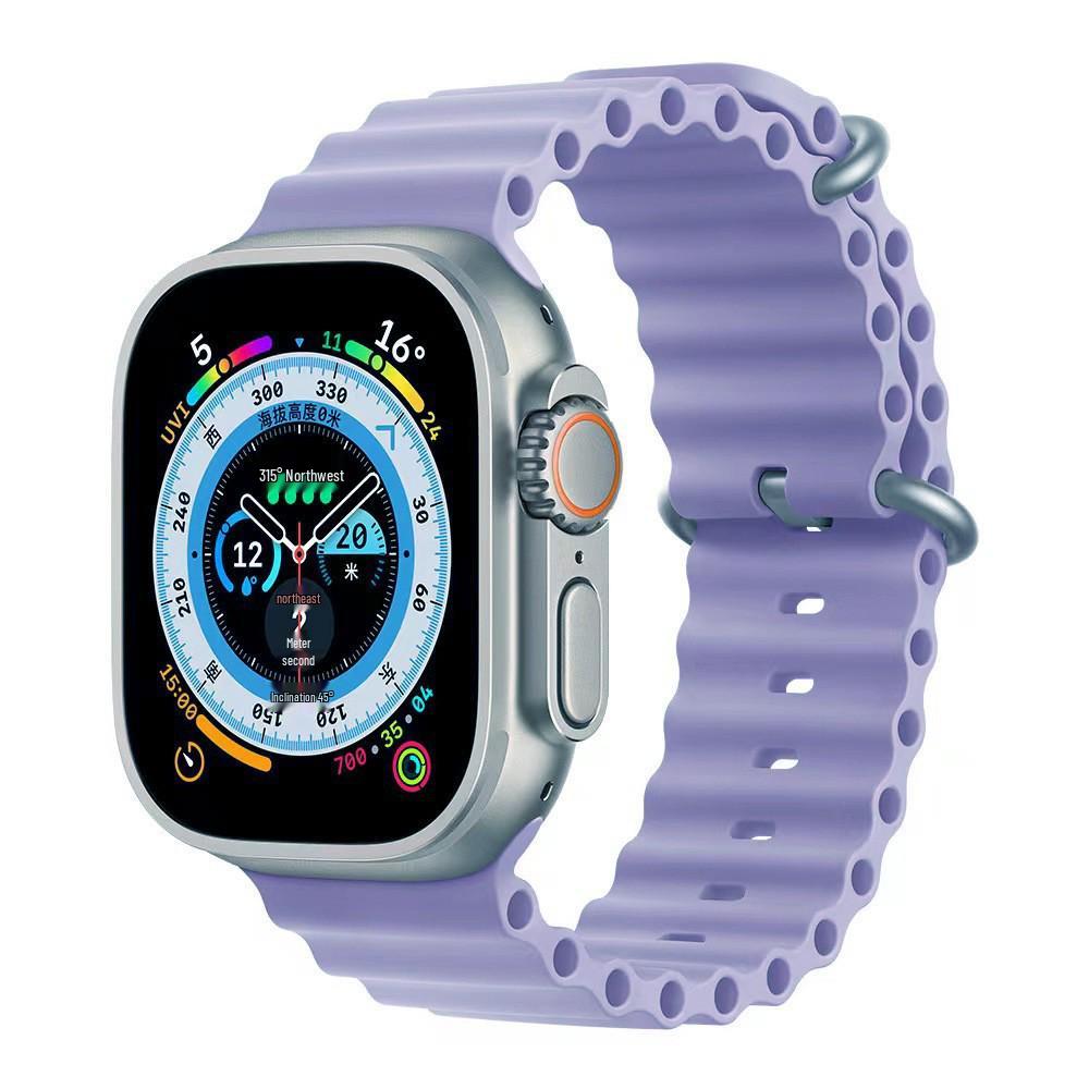 Compatibile con Cinturino in Silicone Apple Watch Serie 10, Cinturino Oceanico con Doppia Fibbia per Serie 9 e Modello Sportivo Ultra 11 Serie 2.