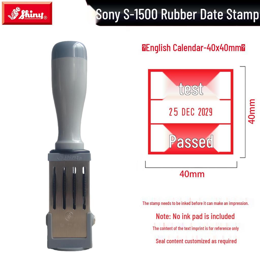 Adjustable Date & Custom Name Rubber Stamp - Shiny Dial, Personalized & Handmade Engraving