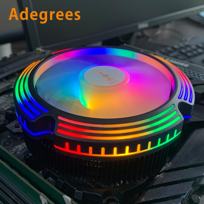 Adegrees B8 120MM CPU Air Cooler 4PIN PWM RGB PC Radiator Fan for Intel 2011 1700 1200 1150 1155 1156 X79 X99 AM3 AM4 Ventilador